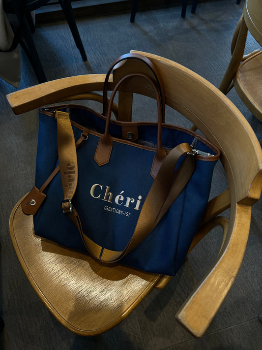 Rachel Canvas large blue jeans