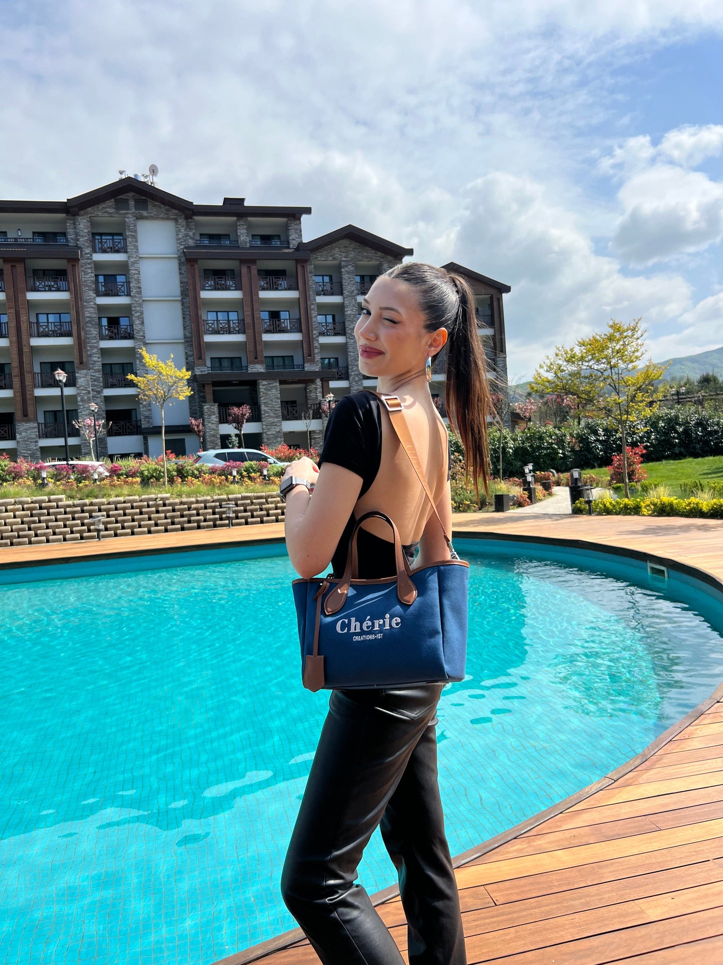 Rachel Canvas mini jeans blue