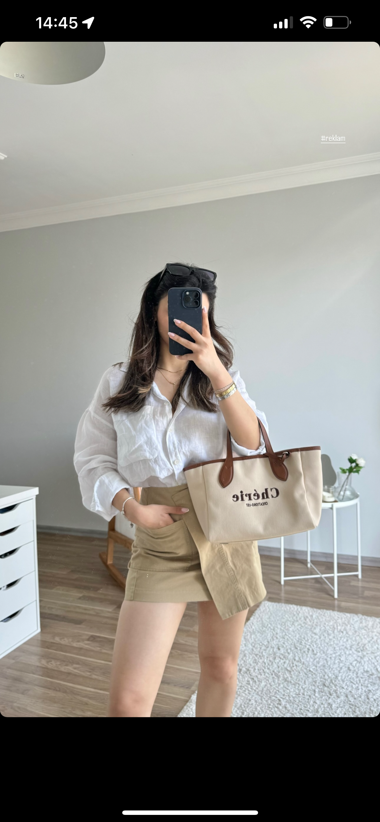 Rachel Canvas mini beige